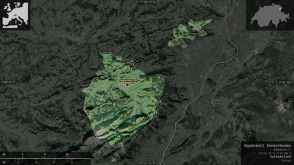 Appenzell Innerrhoden, Switzerland - composition. Satellite