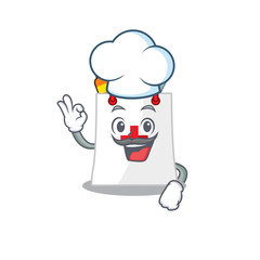 Talented drug shopping bag chef cartoon drawing wearing chef hat