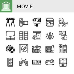 Set of movie icons