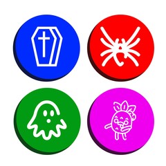 Set of spooky icons