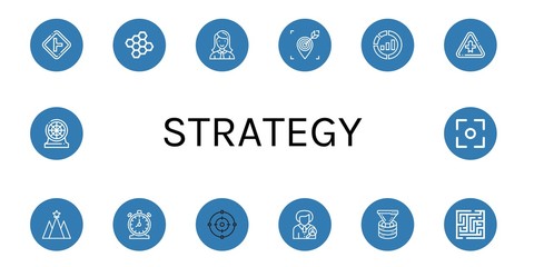 strategy icon set