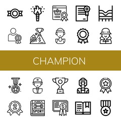 champion icon set