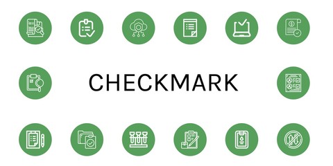 Set of checkmark icons