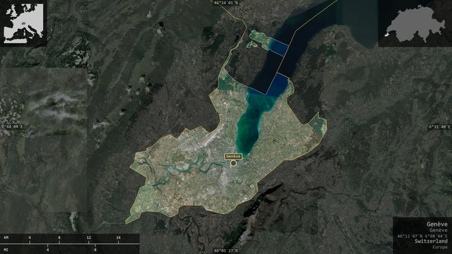 Gen&egrave;ve, Switzerland - composition. Satellite