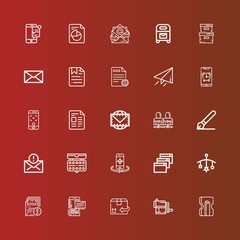 Editable 25 mail icons for web and mobile