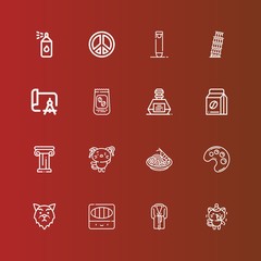 Editable 16 sketch icons for web and mobile