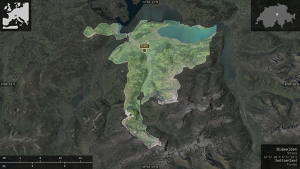Nidwalden, Switzerland - composition. Satellite