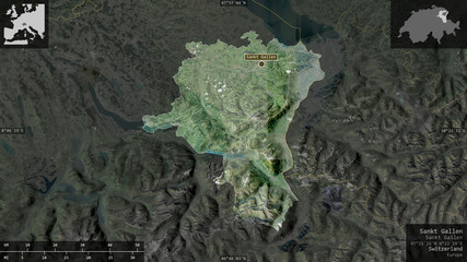Sankt Gallen, Switzerland - composition. Satellite