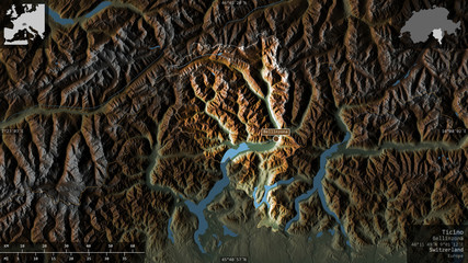 Ticino, Switzerland - composition. Relief