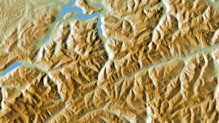 Uri, Switzerland - outlined. Physical