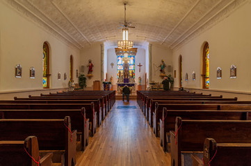 Inside The Cerillos Catholic Church New Mexico
