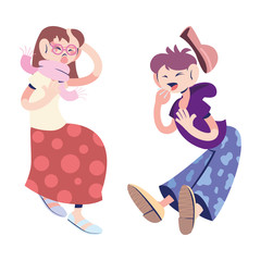 couple young with virus symptoms