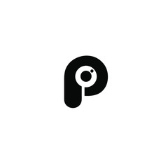 simple and elegant letter p logo