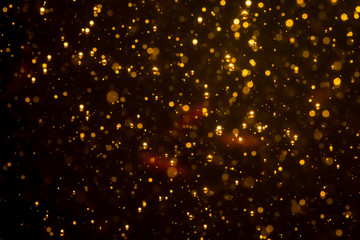 Golden blur glitter  lights abstract bokeh for Merry Christmas and New Year