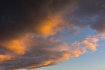 冬の夕空と雲(12月)
