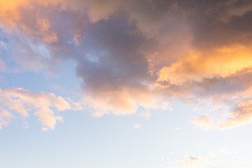 冬の夕空と雲(12月)