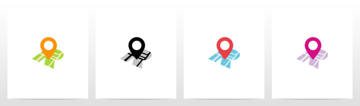 Location Pin On Letter Logo Design R