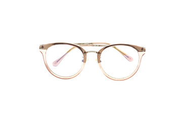 Pink frame clear glasses