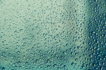 Water droplet on the window glass