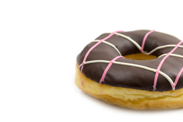Chocolate donut delicious  isolated on white background