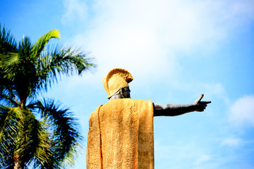 Kamehameha statues in Honolulu, Hawaii, U.S.A.