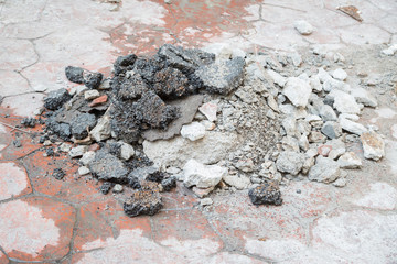 Repairing Maintenance sewers on the road