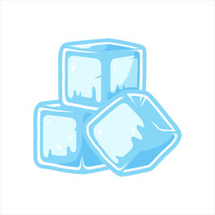 Simple flat ice cubes vector design
