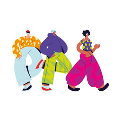 Urban people with casual cloth vector design