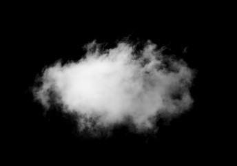 white Clouds on black background.