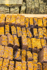 Natural aromatic handmade cinnamon soap on stall