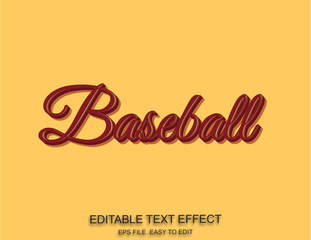 Baseball retro font effect