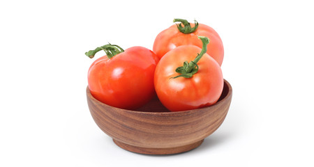 Tomato with clipping path. Full depth of field