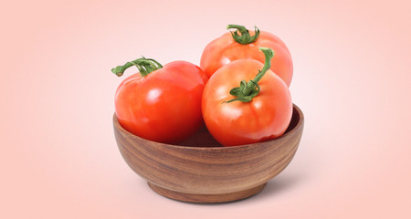 Tomato with clipping path. Full depth of field