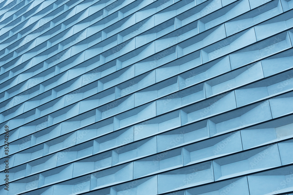 Aufkleber Exterior of modern architecture. Building abstract background pattern