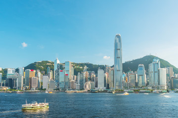 Fototapeta premium Victoria Harbor of Hong Kong city