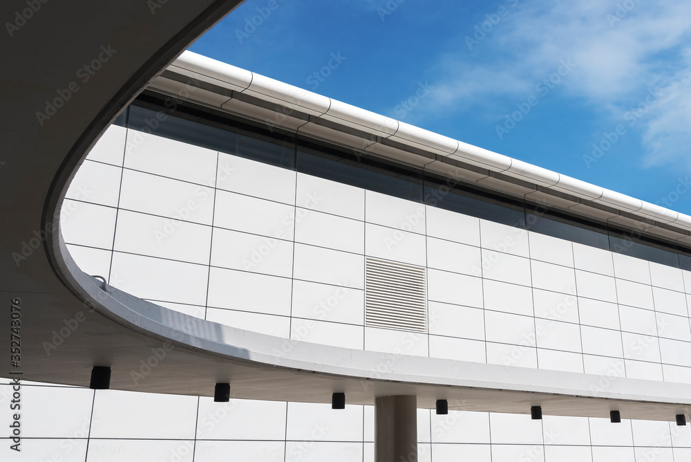 Aufkleber exterior of modern architecture. building abstract background