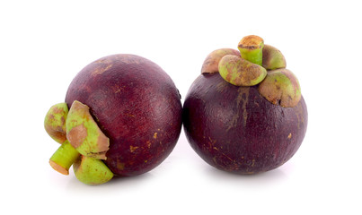 mangosteen isolated on white background