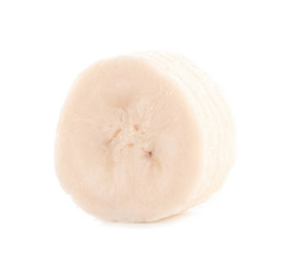 banana slice isolated on white background