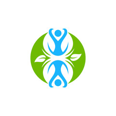 Natural leaf, eco flower icon symbol design vector illustration