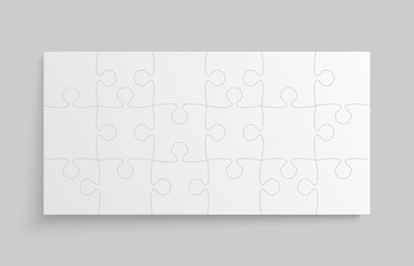 Vector background white piece puzzle frame jigsaw