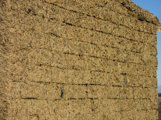 Abandoned and derelict mud and straw brick farmhouse in Tankwa Karoo Park South Africa