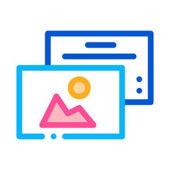 color pictures icon vector. color pictures sign. color symbol illustration