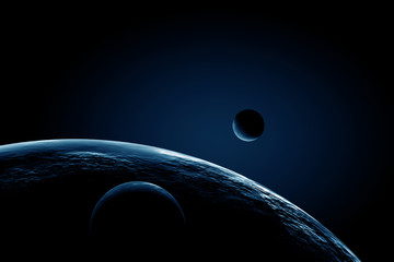 Image of outer space. . Mixed media