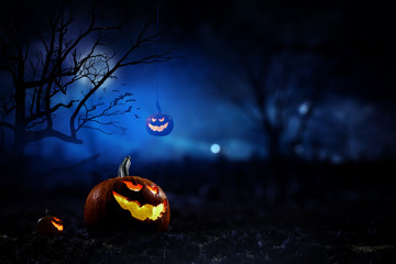 Spooky halloween image . Mixed media