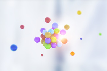 Science concept with sphere model