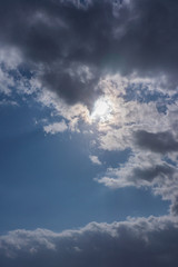 Fototapeta na wymiar 真冬の空と雲(２月)