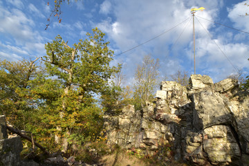 Fototapeta premium Traumschleife Kirschweiler Festung im Nationalpark Hunsrück-Hochwald