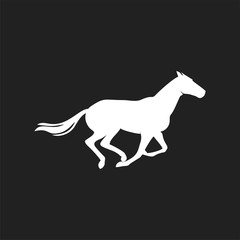 Fototapeta na wymiar horse black and white icon logo vector