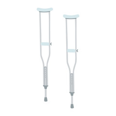 Crutches vector icon isolated on white background. Insurance for health care concept.