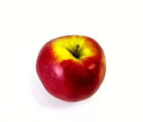 Isolated on white background apple close-up